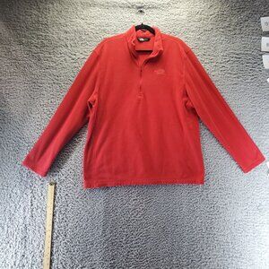 The North Face Sweater Mens XL Red Fleece Pullover Half-Zip Warm Casual Layering